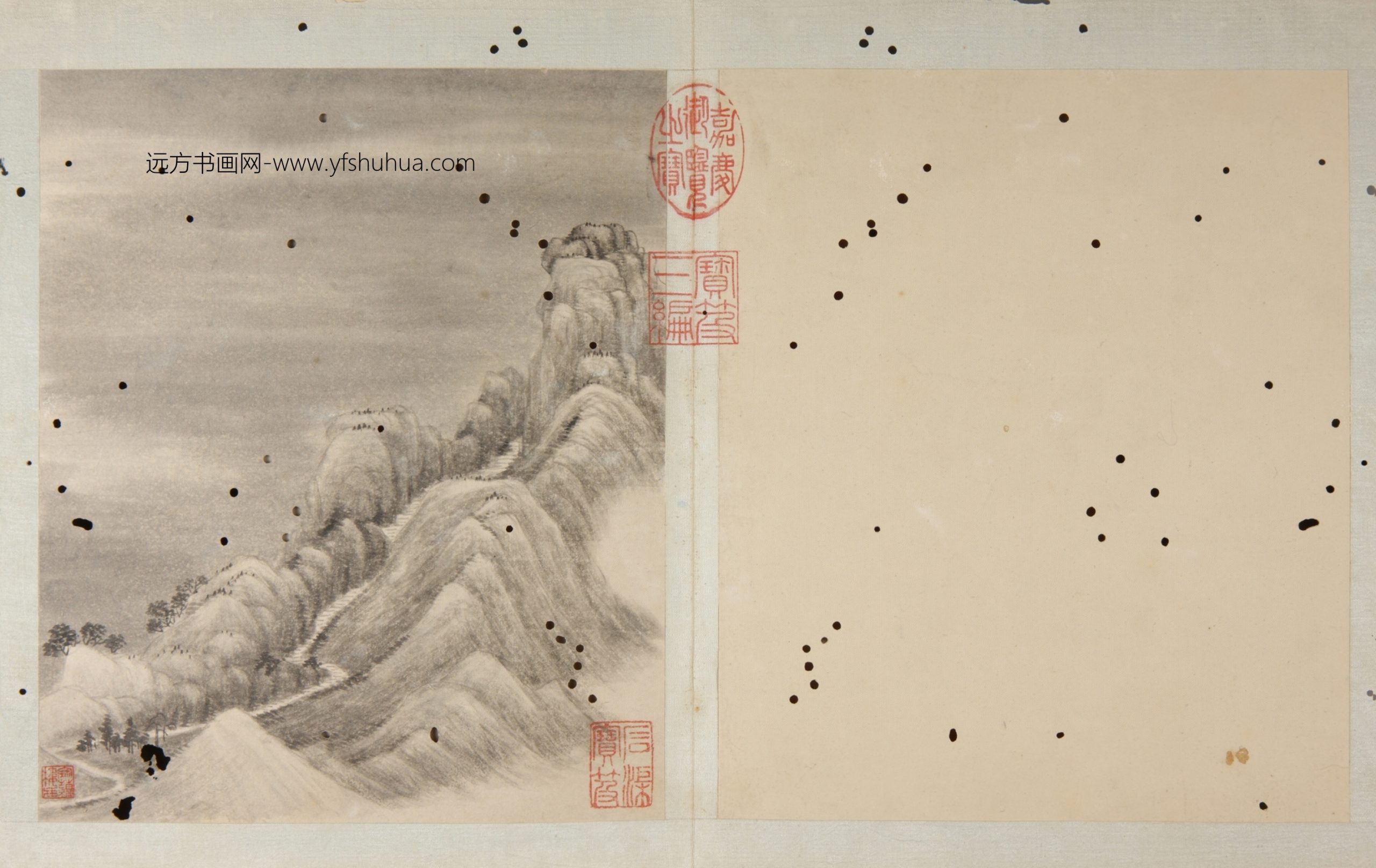 塞山二十四景册（2开） 1