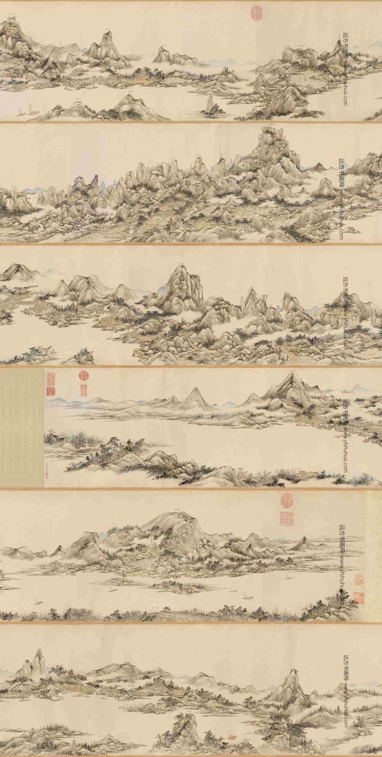 清 张若澄 湘江全景图