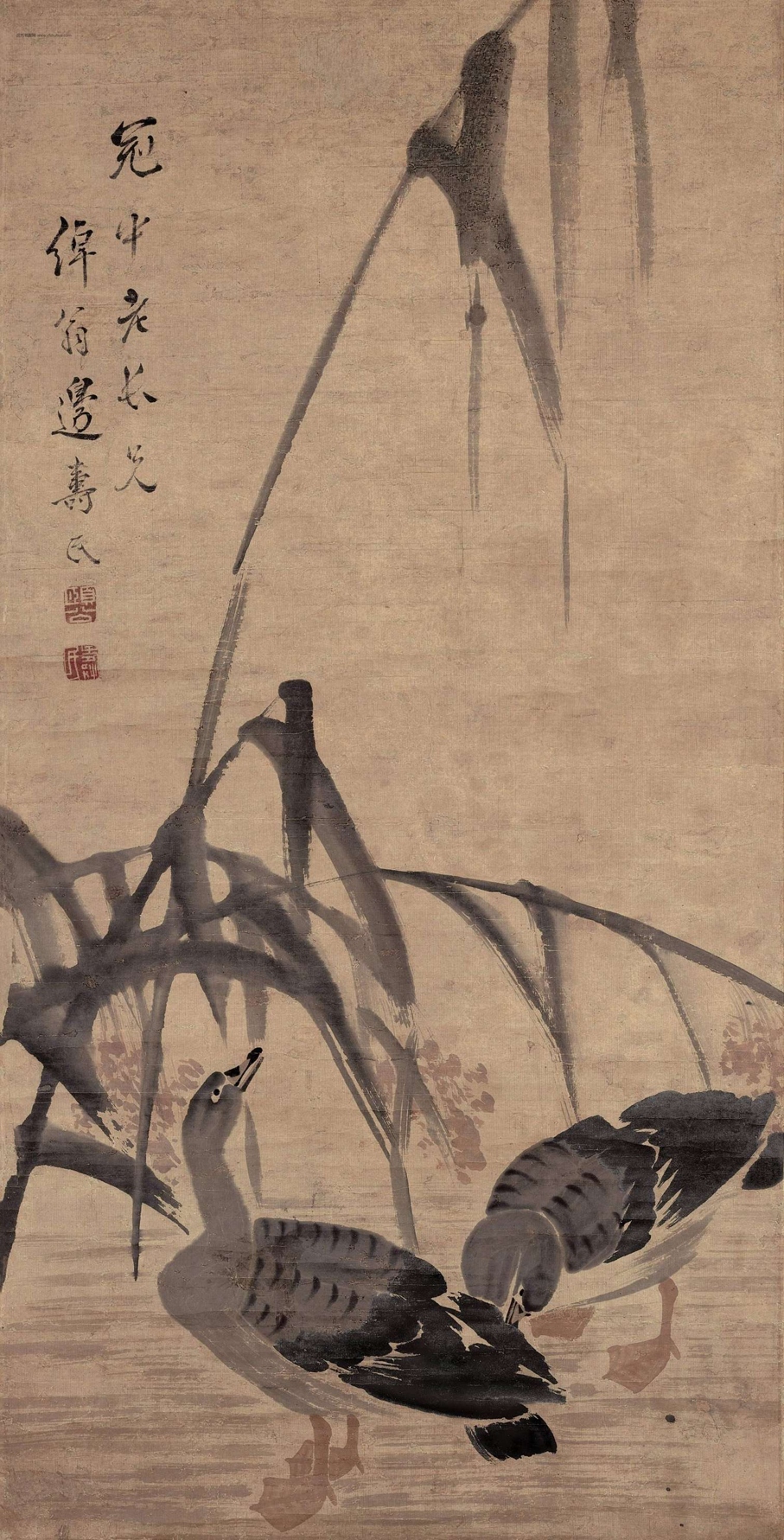 清 边寿民 芦雁图轴