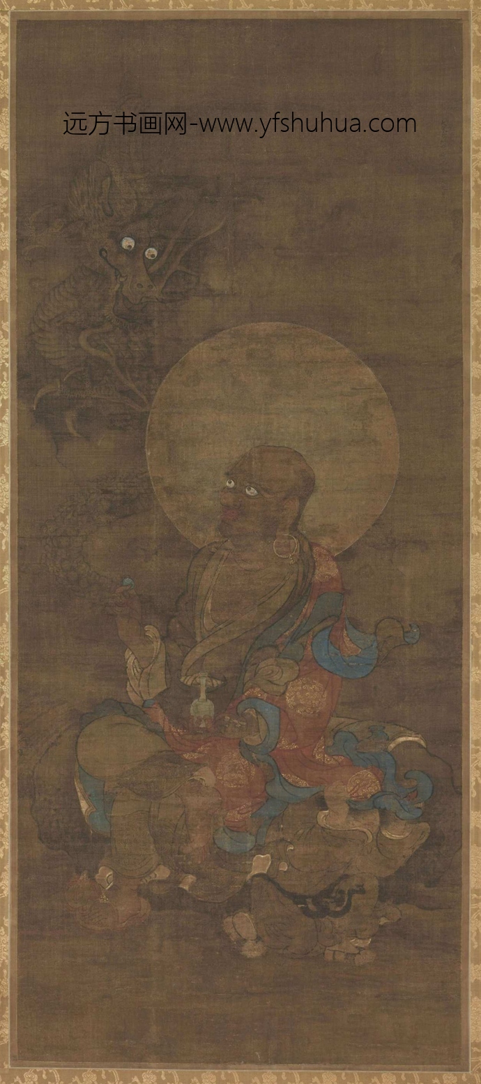 09.第十五尊者：阿氏多尊者.南宋时代.金大受绘.绢本着色.东京国立博物馆藏
