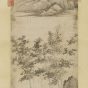 元朝代【王蒙】《修竹远山图》台北故宫博物院TIF高清大图中国画古画素材