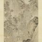 元朝代【王蒙】《幽林清逸图》台北故宫博物院TIF高清大图中国画古画素材