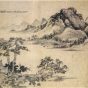 元朝代【王蒙】《溪山风雨图（10开）》故宫博物院TIF高清大图中国画古画素材
