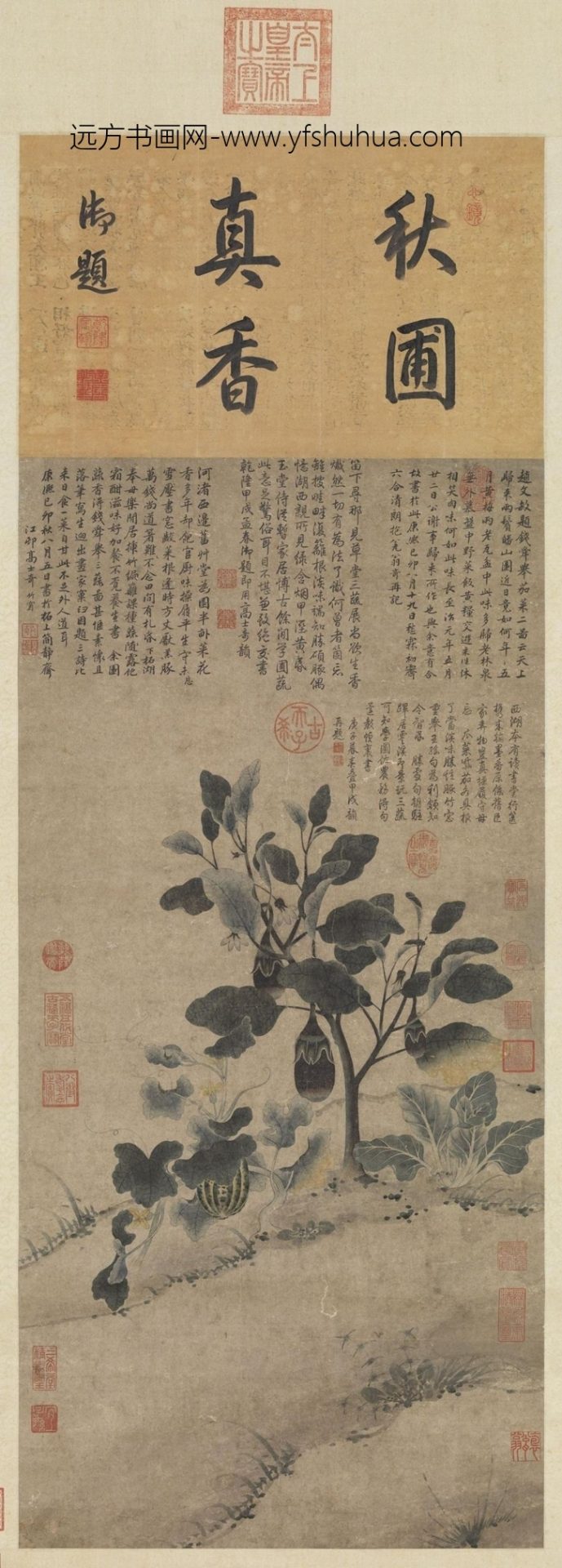 元_钱选_三蔬图