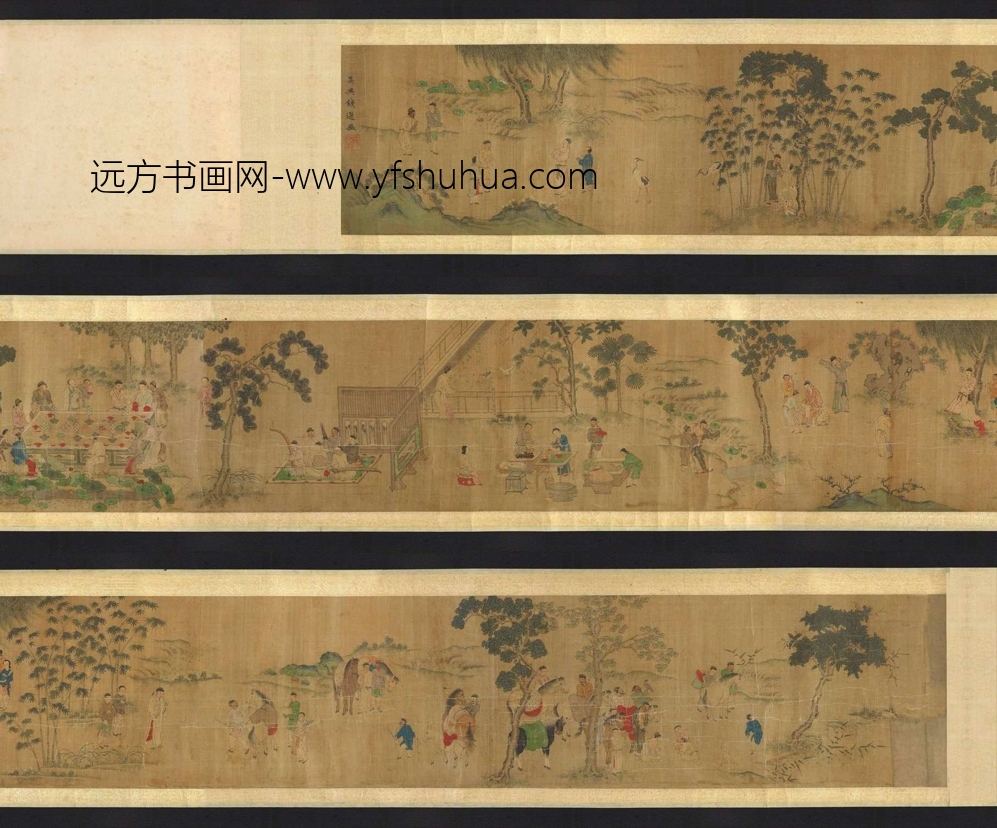 元_钱选_十八学士图