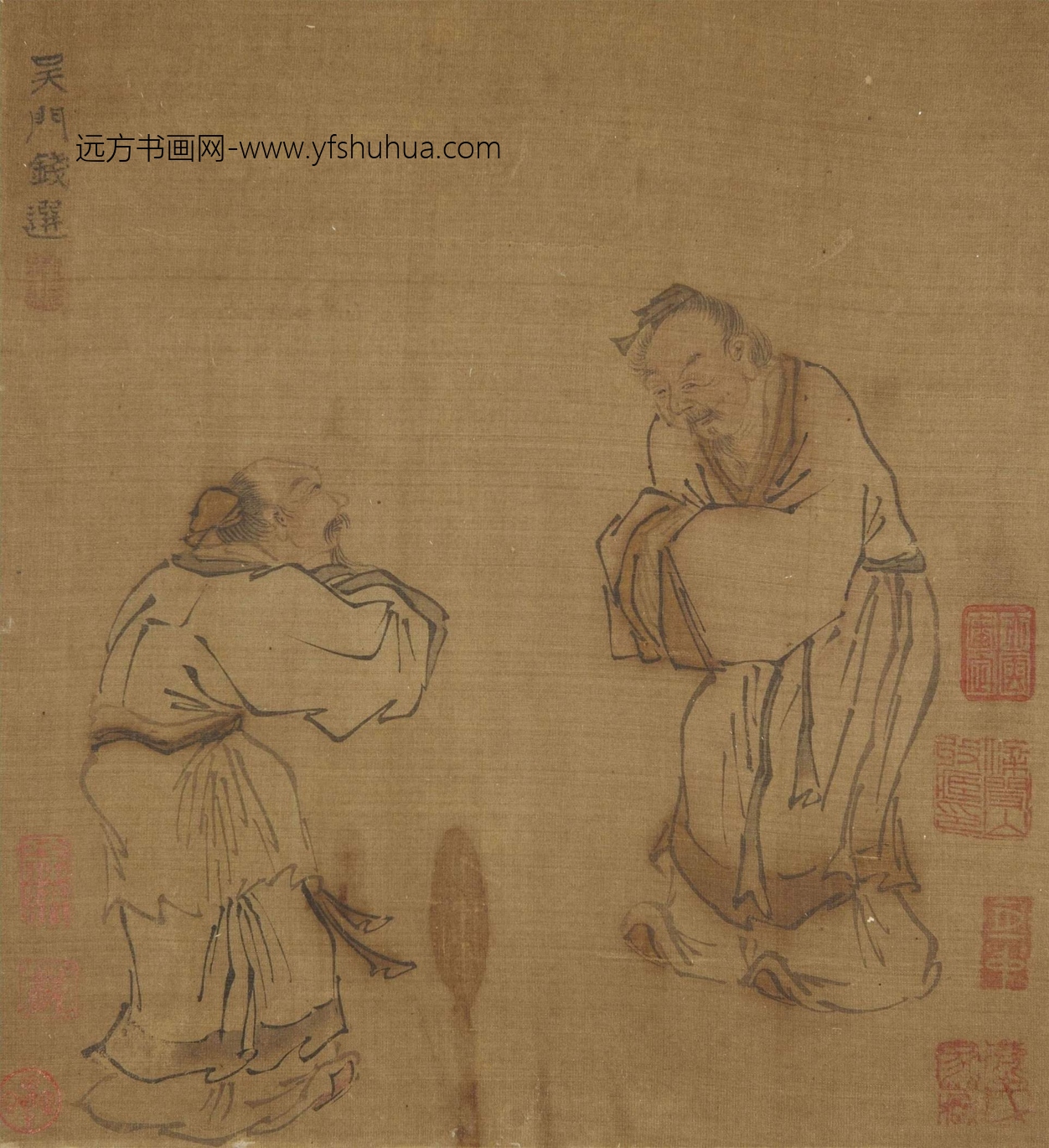 元_钱选_问道图页 元_钱选_问道图页