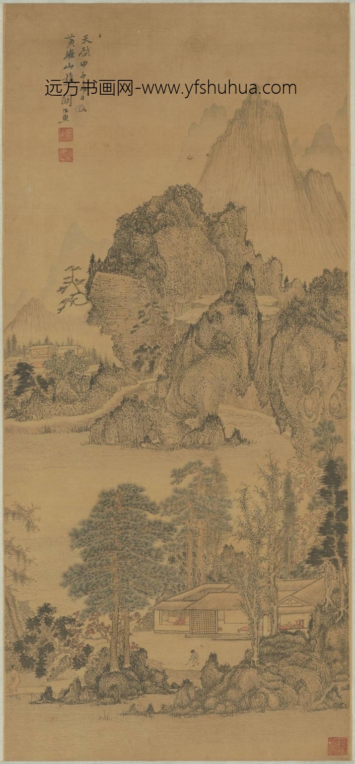 关思仿山水轴