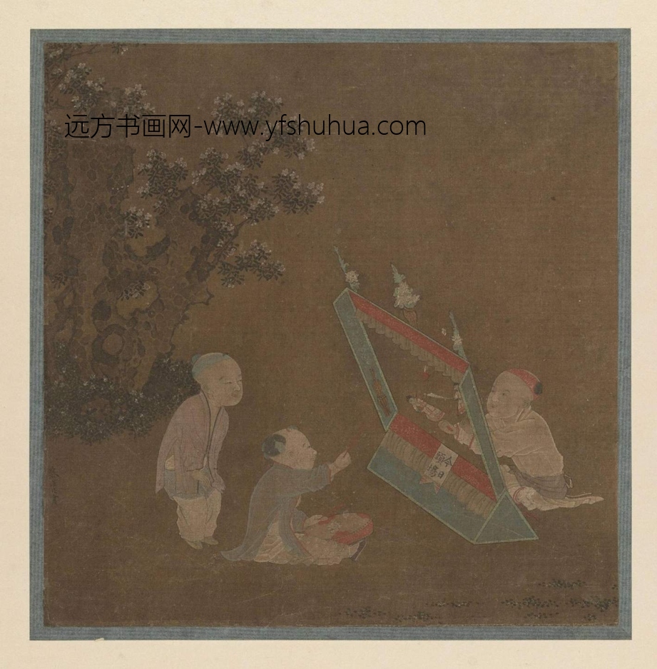北宋 苏汉臣 侲童傀儡图（日本大阪市国立博物馆）