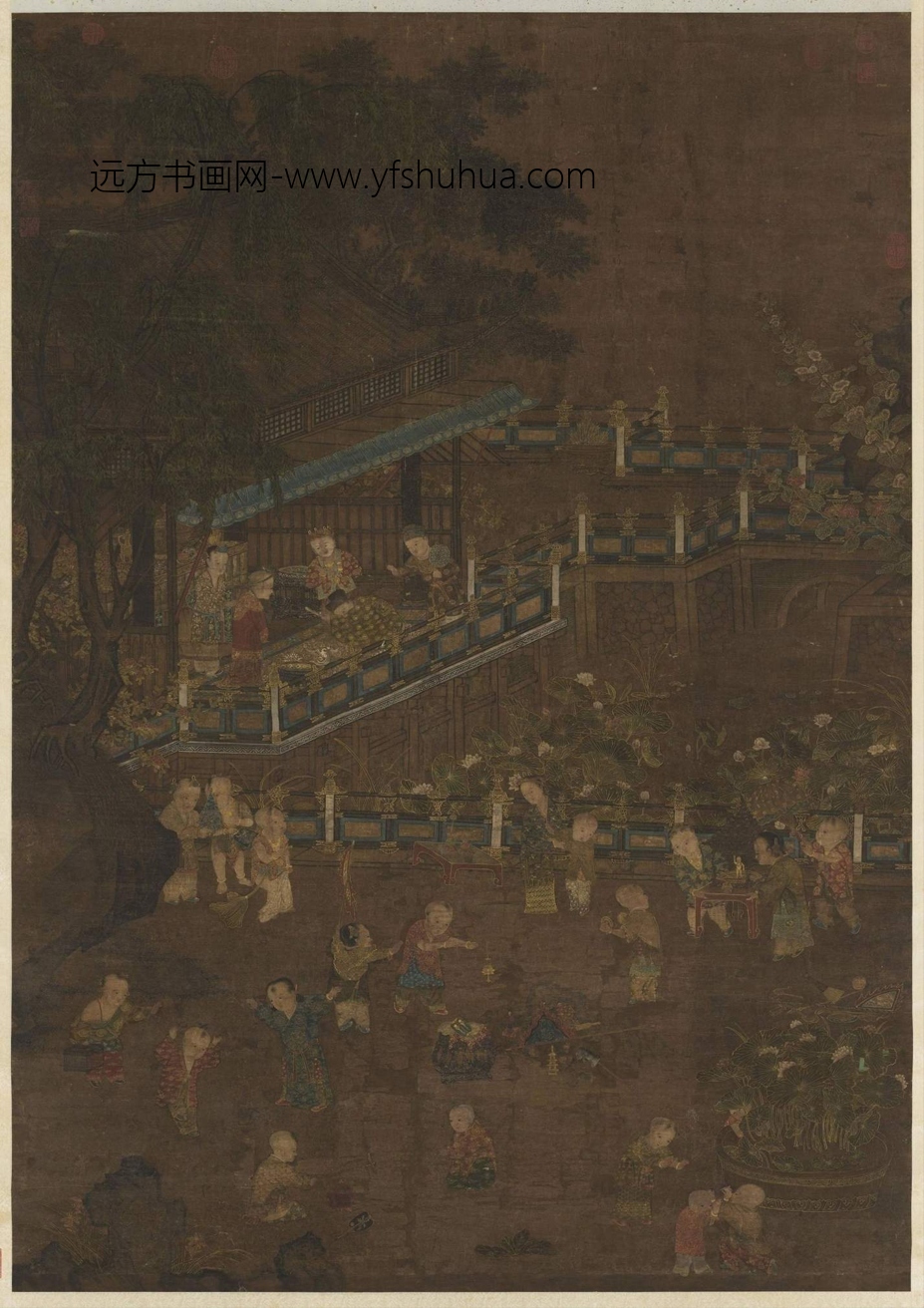北宋_苏汉臣_重午戏婴图轴