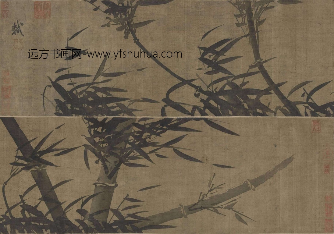 北宋_苏轼_墨竹图卷（画心）
