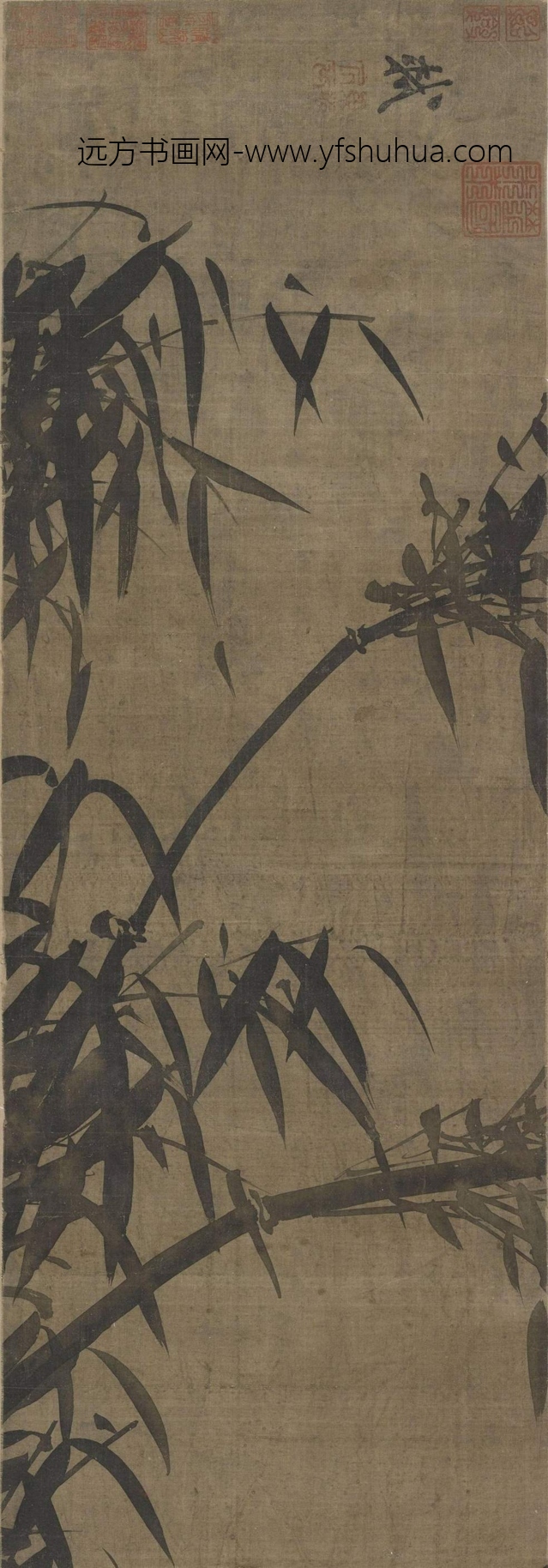 北宋_苏轼_墨竹图卷（画心）_0