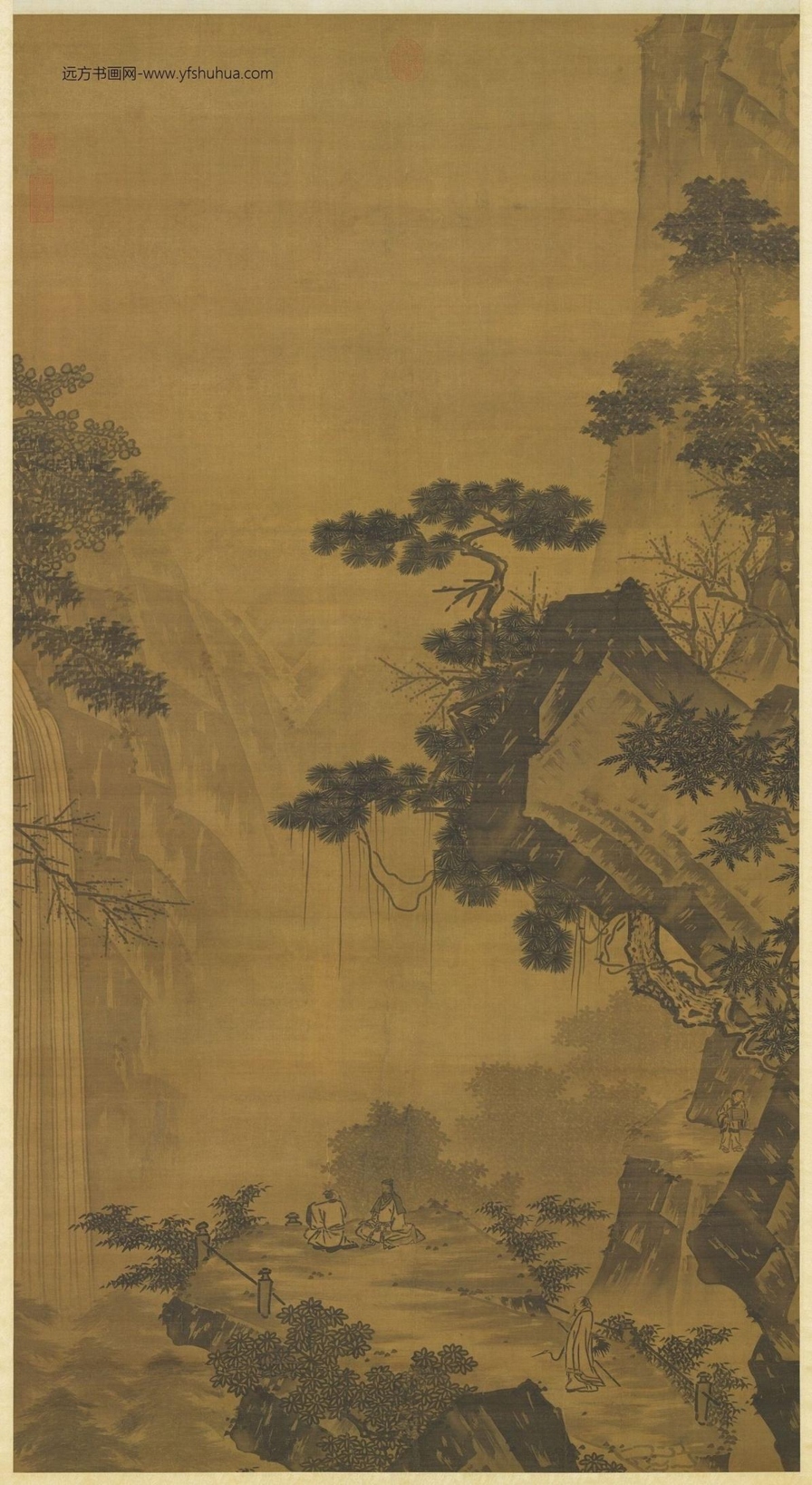 南宋_马远_仙侣观瀑图