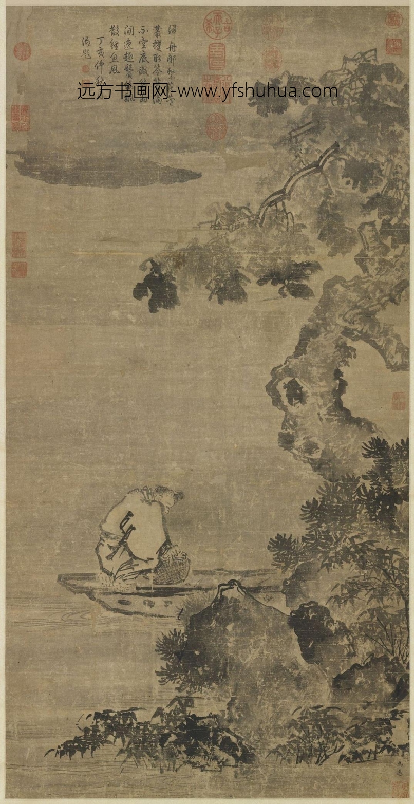 南宋_马远_宋秋浦归渔图