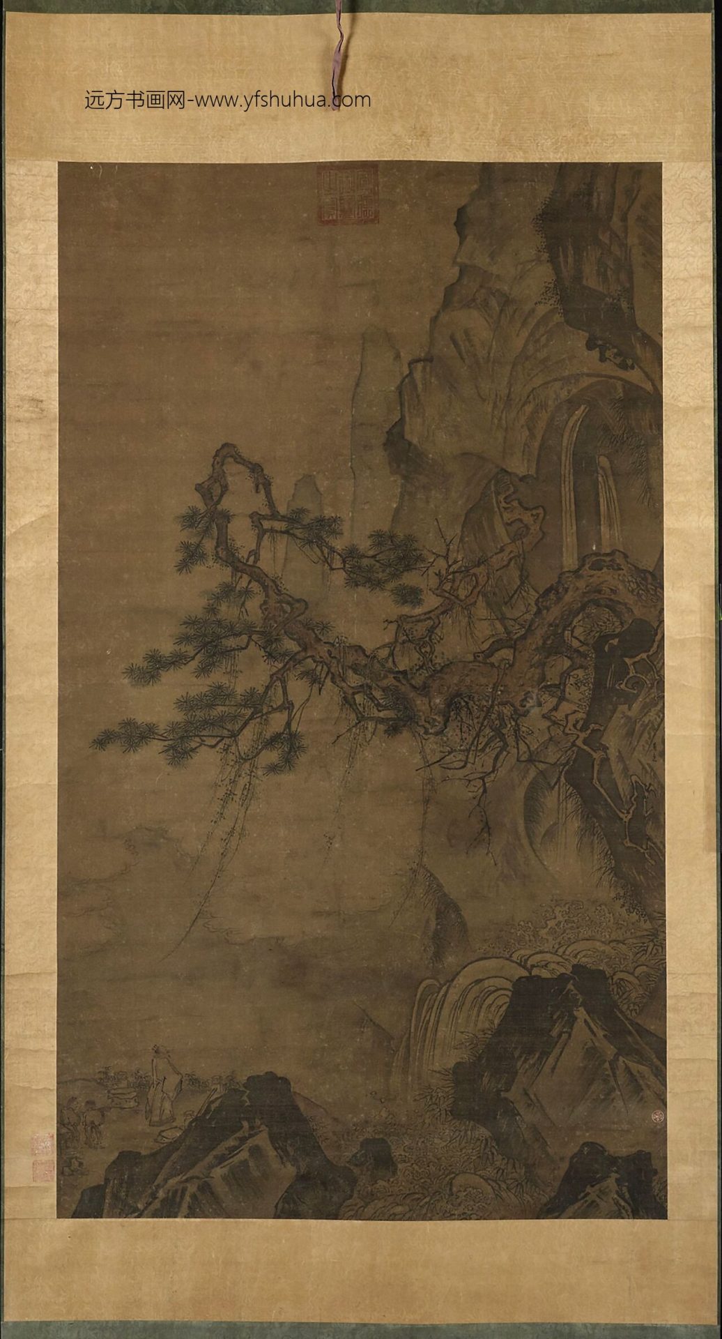 南宋_马远_松石观瀑图 南宋_马远_松石观瀑图