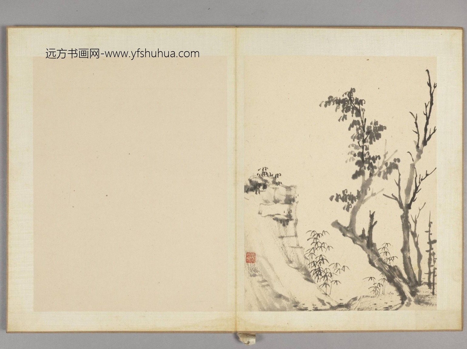 古木竹石图册（12开）-2