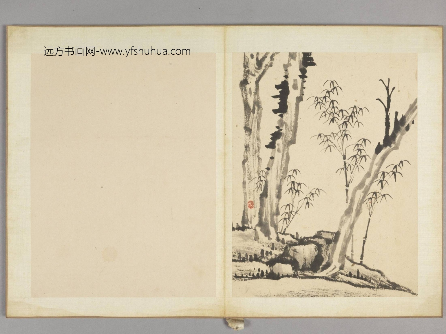 古木竹石图册（12开）-5