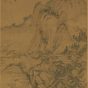 元朝代【王蒙】《吴伟业仿王蒙山水轴》故宫博物院TIF高清大图中国画古画素材