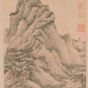 元朝代【王蒙】《夏日山居图轴》故宫博物院TIF高清大图中国画古画素材
