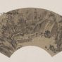 明朝代【文徵明】《山水扇-4》故宫博物院TIF高清大图中国画古画素材
