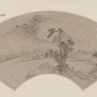 明朝代【文徵明】《山水扇-5》故宫博物院TIF高清大图中国画古画素材