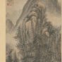 元朝代【王蒙】《张栋仿王蒙山水轴》故宫博物院TIF高清大图中国画古画素材
