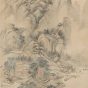 元朝代【王蒙】《恽寿平临王蒙山水轴》故宫博物院TIF高清大图中国画古画素材