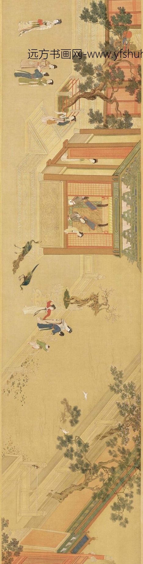 明 仇英 汉宫春晓图（全卷）绢本730cm x 37cm_3
