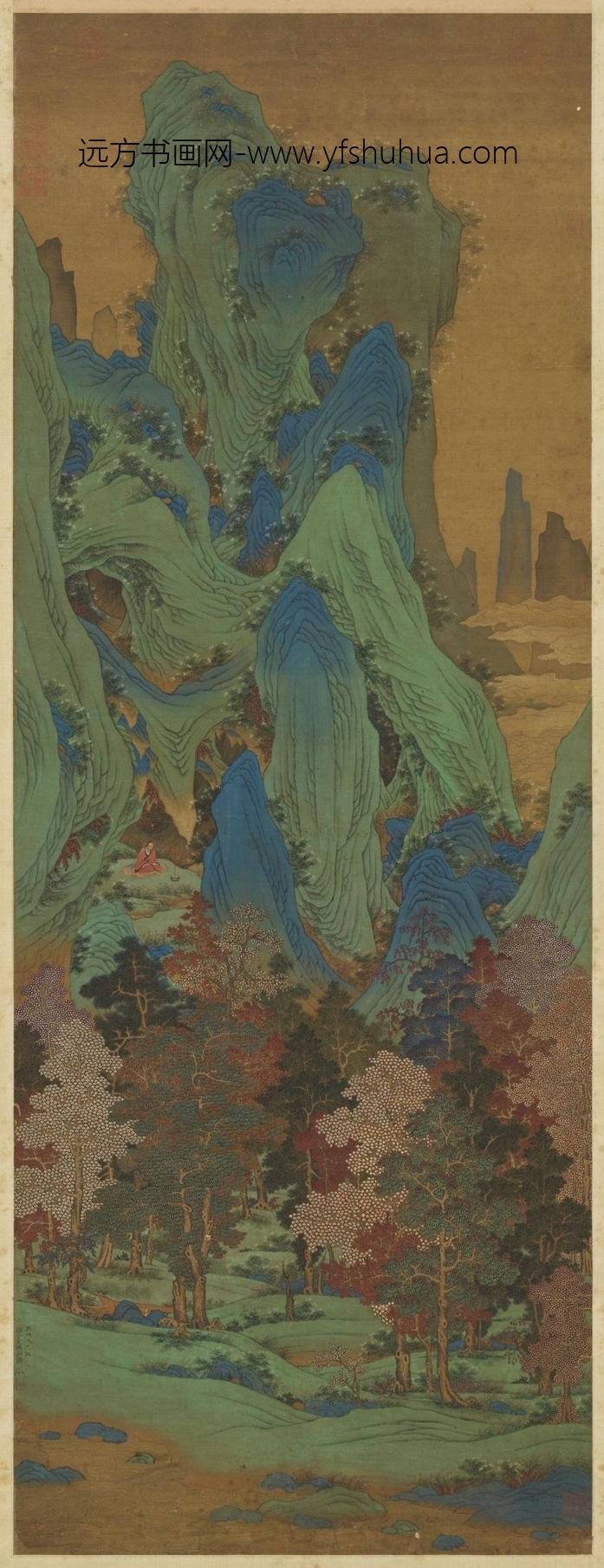 明_仇英_仿赵伯驹炼丹图