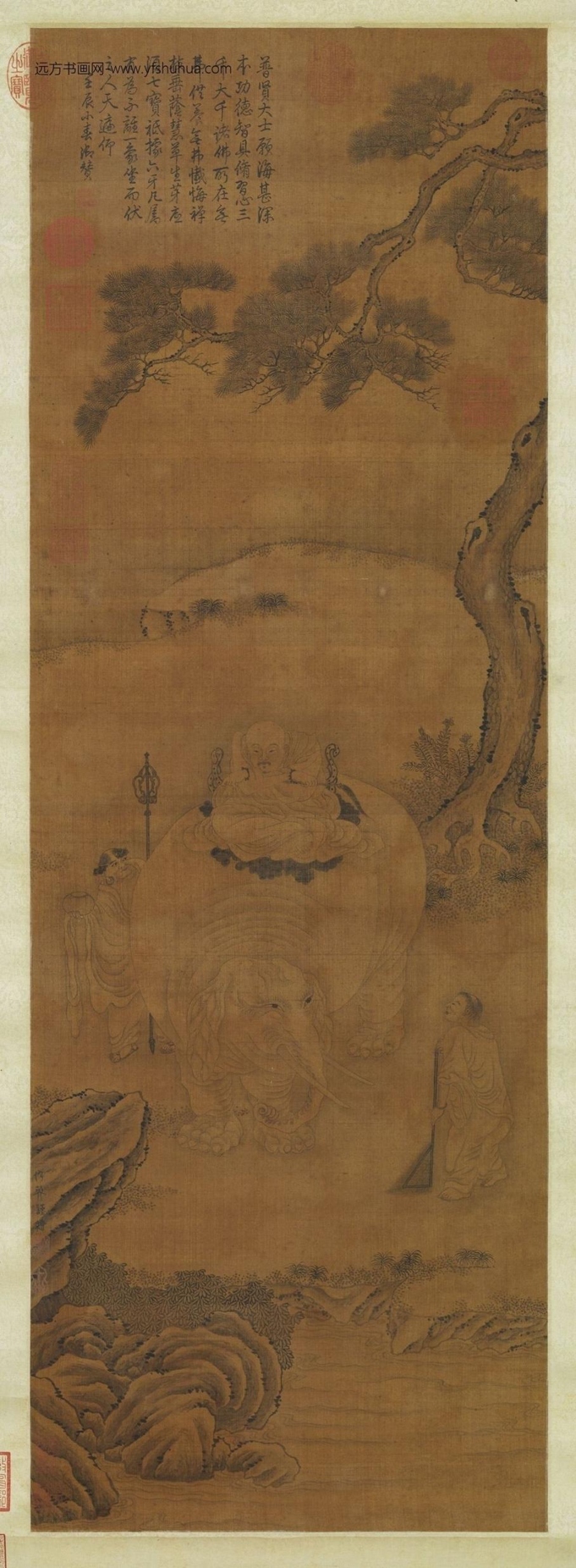 明_仇英_普贤像图