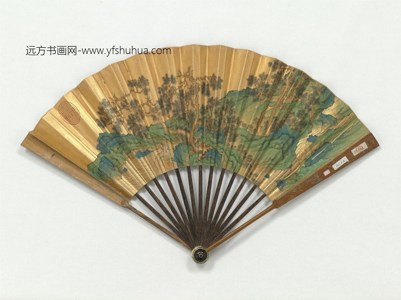 明_仇英_松阴独坐成扇
