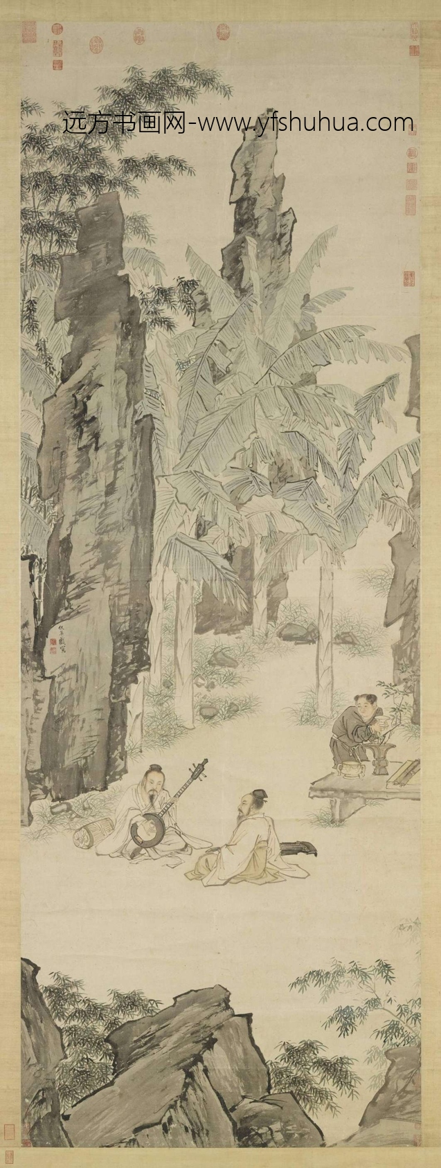 明_仇英_蕉阴结夏图