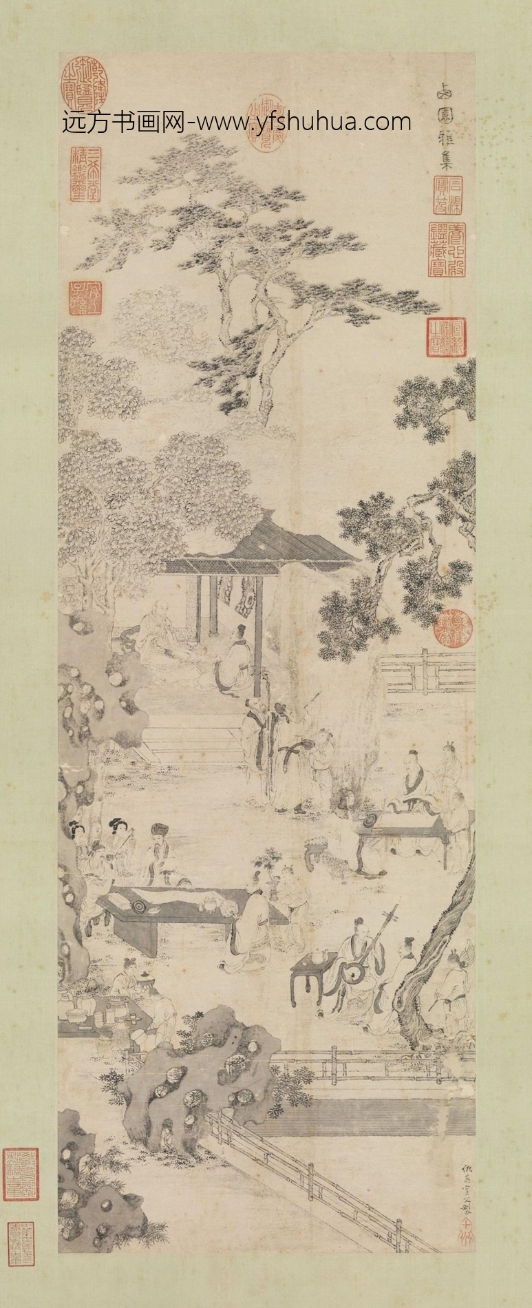 明_仇英_西园雅集图