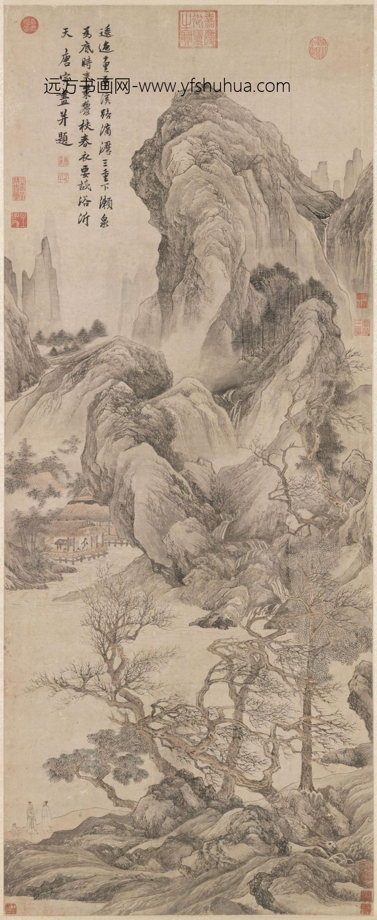 明_唐寅_暮春林壑图