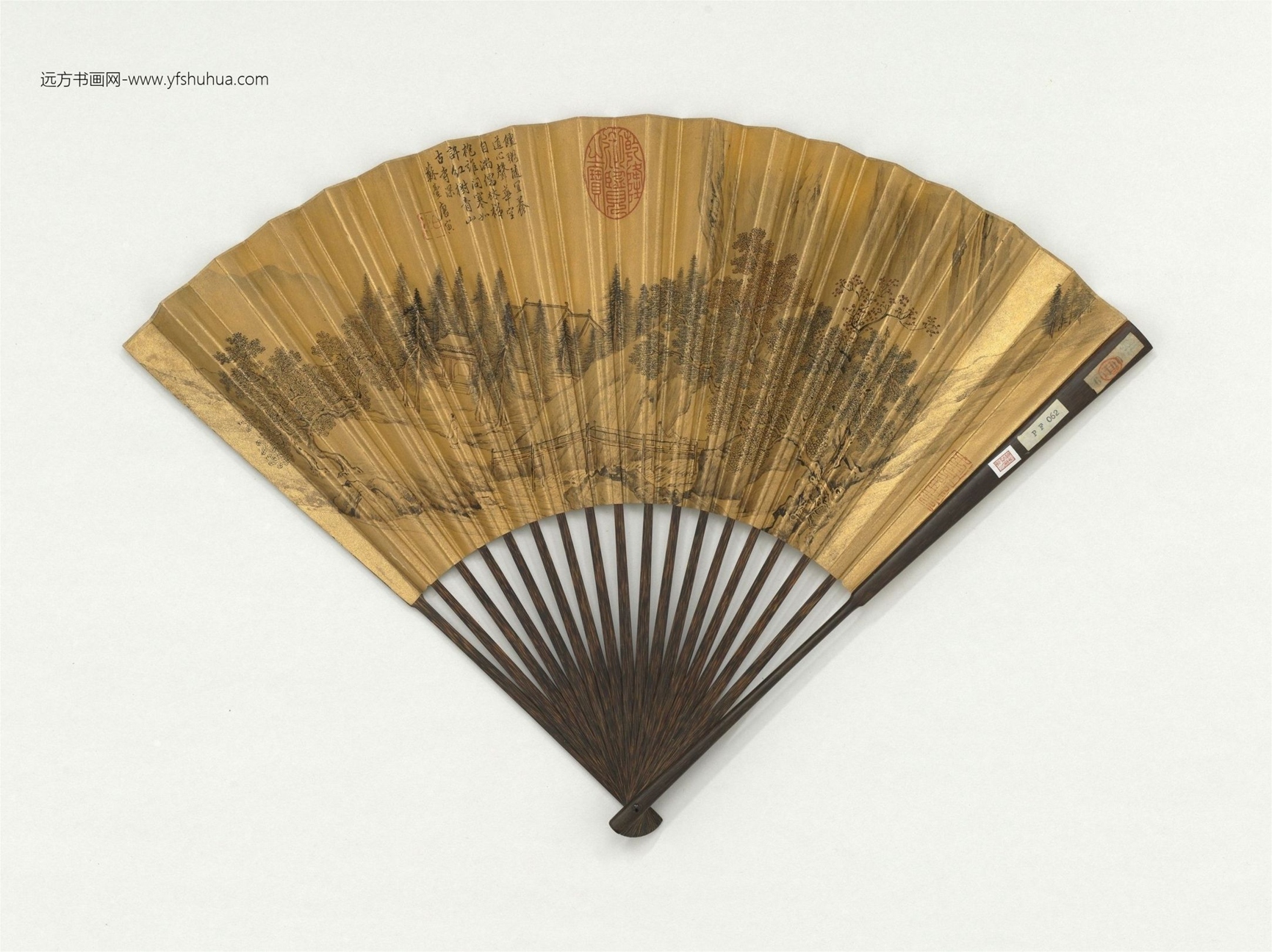 明_唐寅_松林古寺图_0