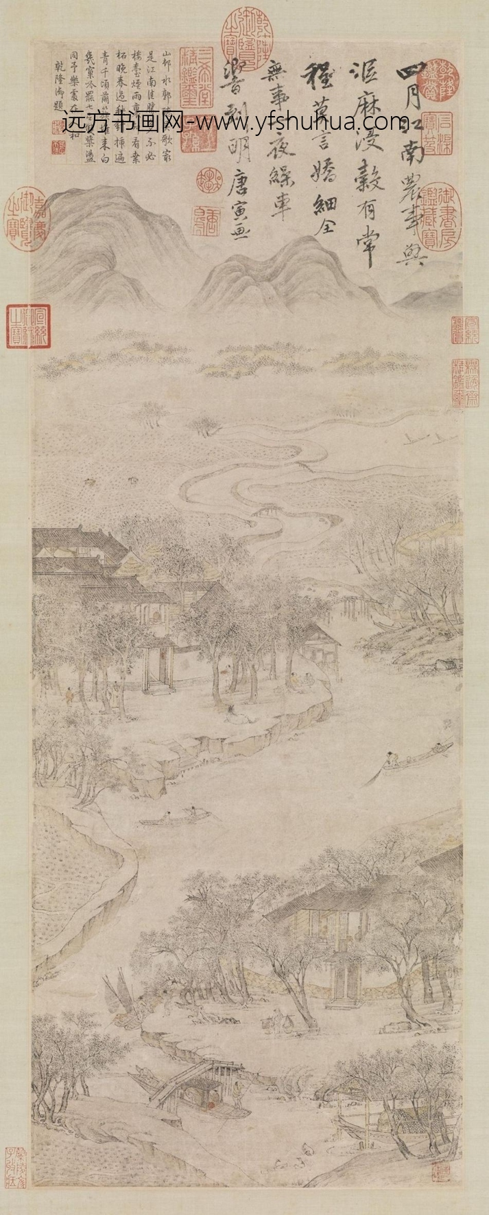 明_唐寅_江南农事图