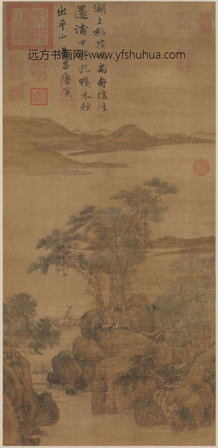 明_唐寅_花溪渔隐图
