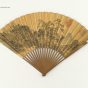 明朝代【文徵明】《松林古寺图（成扇）》台北故宫博物院TIF高清大图中国画古画素材