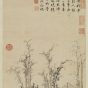 明朝代【文徵明】《疏林茅屋图》台北故宫博物院TIF高清大图中国画古画素材