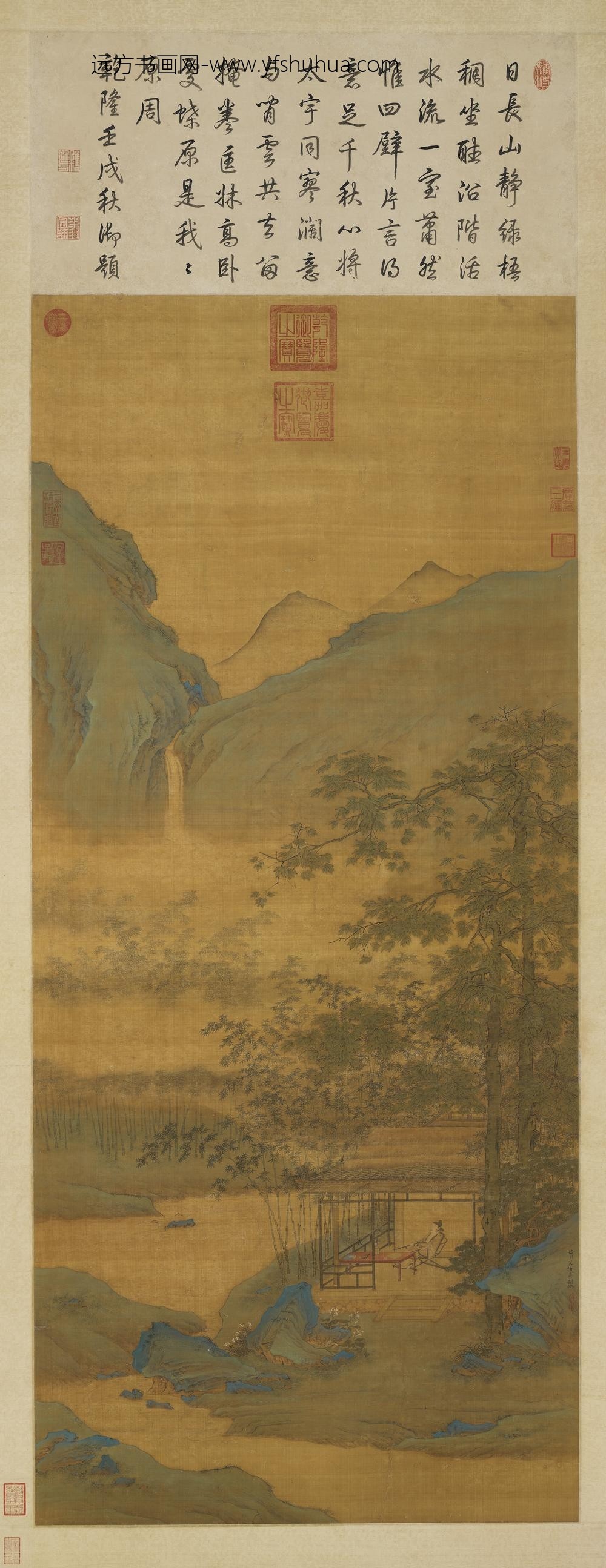 明仇英桐阴昼静图轴 明仇英桐阴昼静图轴