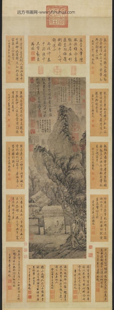 明唐寅品茶图轴