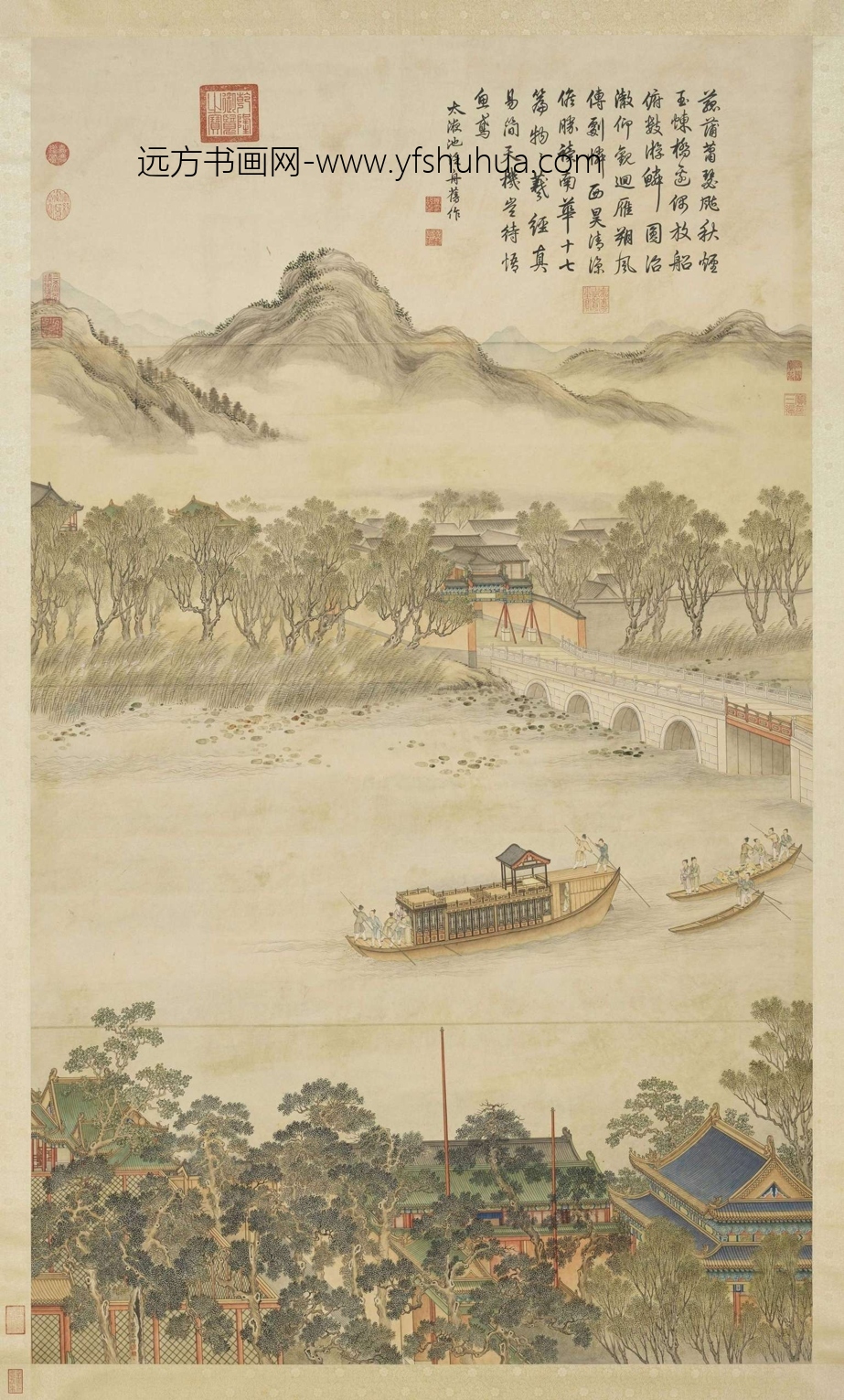 清_丁观鹏_十二禁御图之南吕金行图