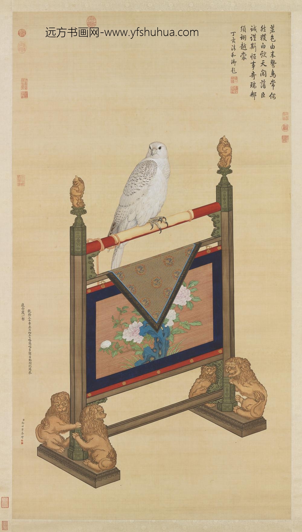清郎世宁画白鹰轴 清郎世宁画白鹰轴