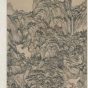 元朝代【王蒙】《王原祁仿王蒙秋山萧寺图轴》故宫博物院TIF高清大图中国画古画素材
