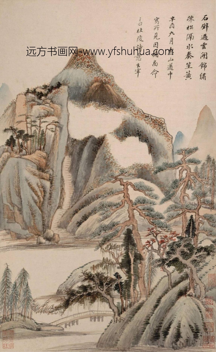 董其昌-仿古山水册02（纳尔逊）