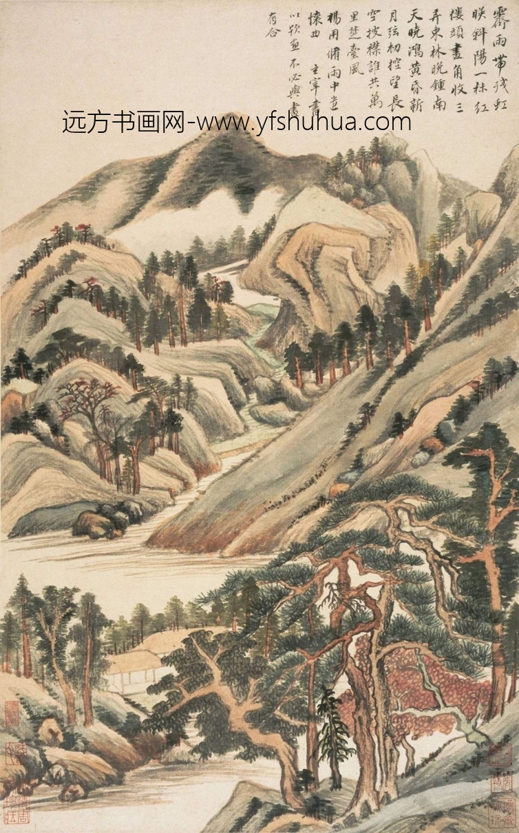 董其昌-仿古山水册05（纳尔逊）