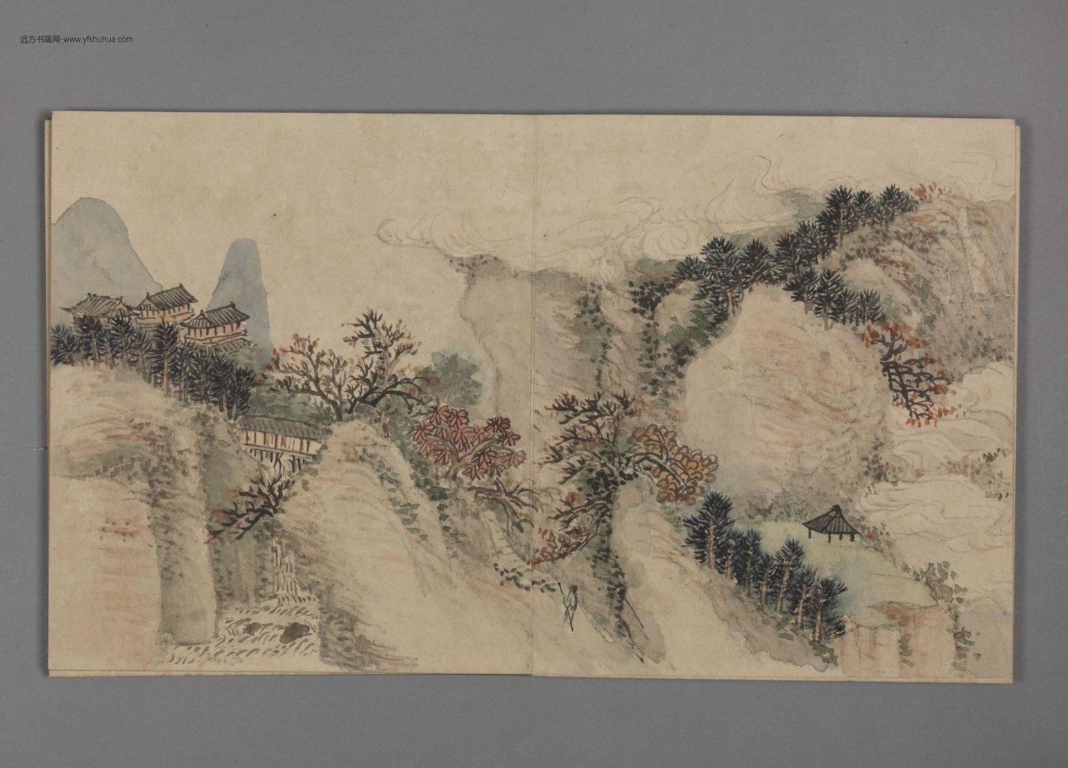 四景山水图册（4开）-3