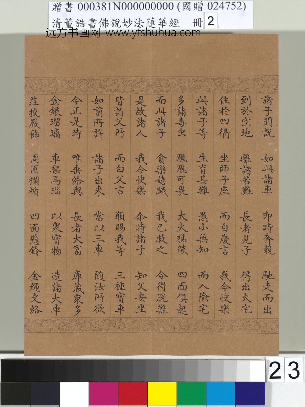 清_董诰书佛说妙法莲华经（二）册-