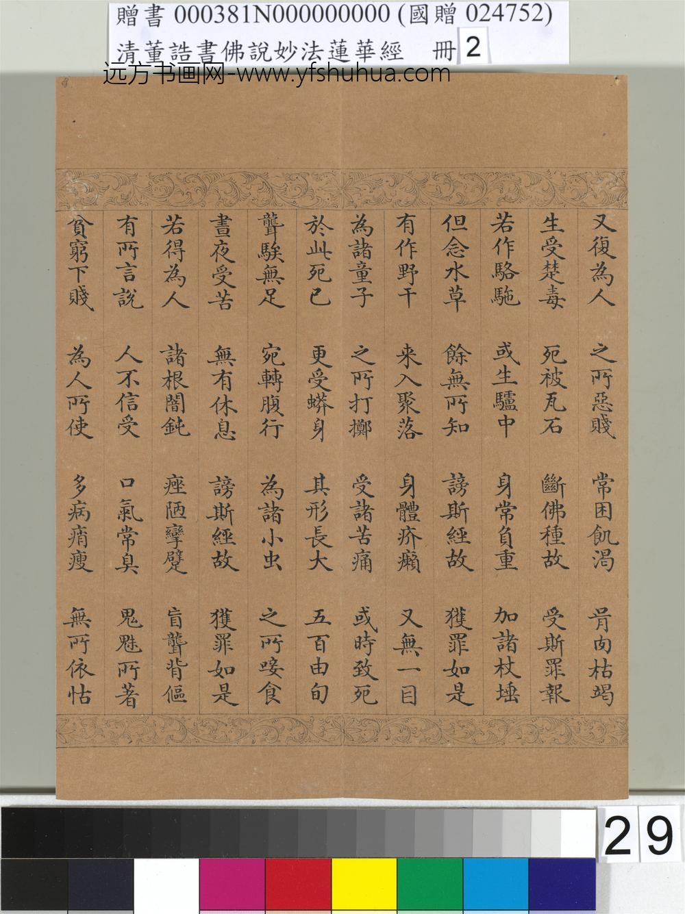 清_董诰书佛说妙法莲华经（二）册-