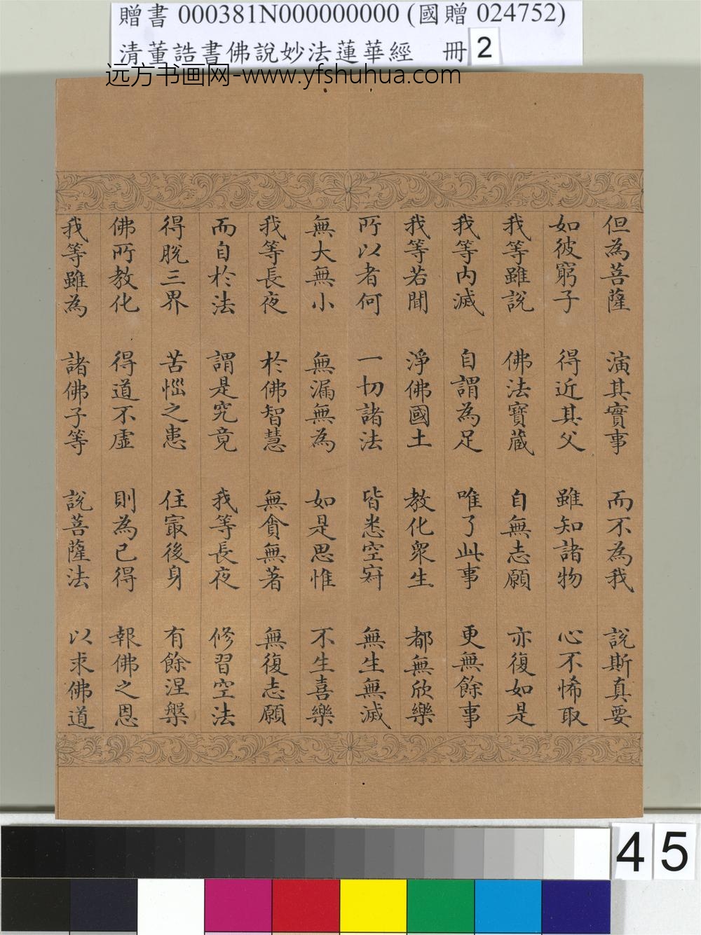 清_董诰书佛说妙法莲华经（二）册-