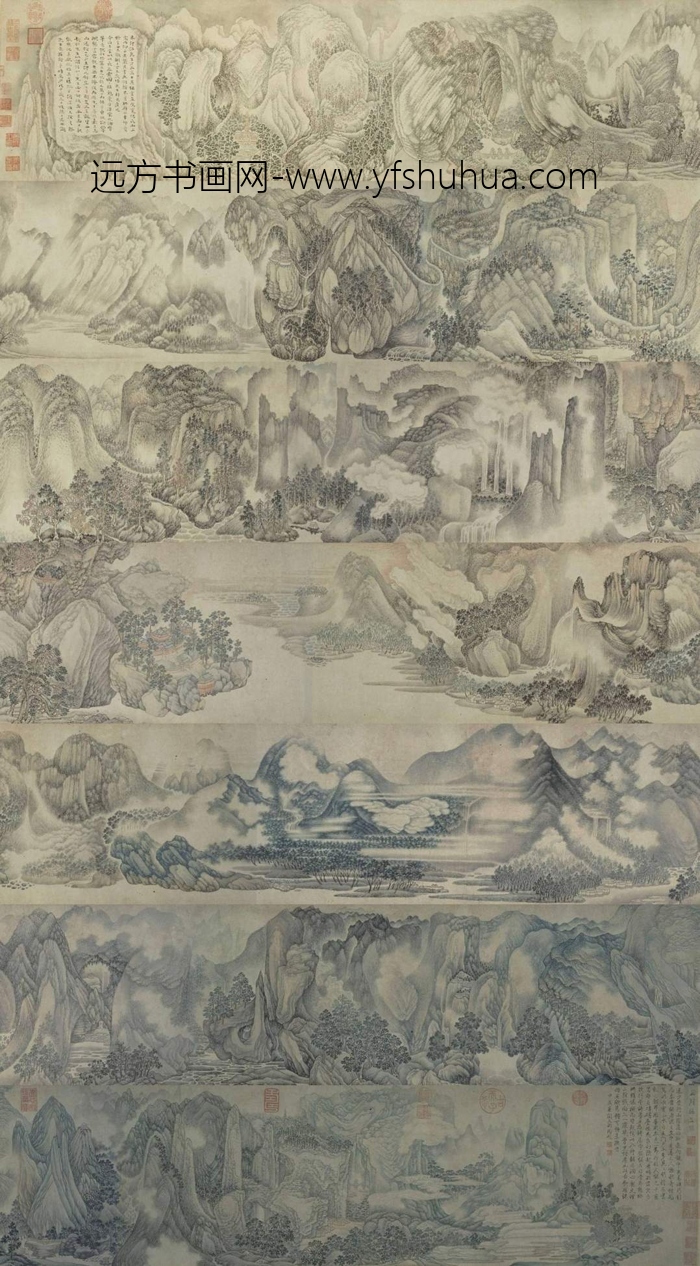阴道 明朝代【吴彬】《山阴道上图卷》上海博物馆TIF高清大图中国画古画素材– 远方书画网
